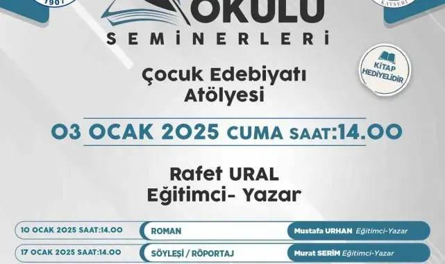 Talas'ın Yazar Okulu seminerlerinde bu hafta Rafet Ural konuk olacak
