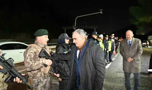 Vali Özkan yılbaşı tedbirlerini yerinde takip etti