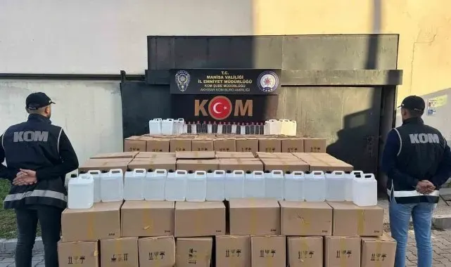 Manisa'da binlerce litre kaçak alkol ele geçirildi