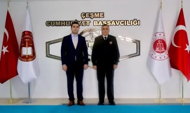 Tümgeneral Metin Düz'den Çeşme Cumhuriyet Başsavcısı Mustafa Şen'e ziyaret