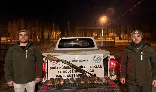 Van'da yasadışı avlanan 2 şahsa 58 bin 28 lira ceza