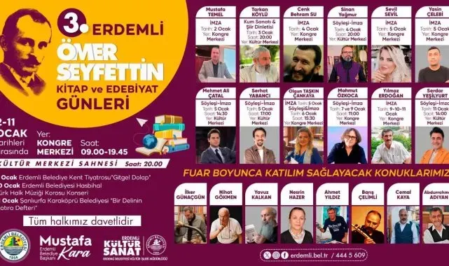 Erdemli'de 'Kitap ve Edebiyat Günleri' başlıyor