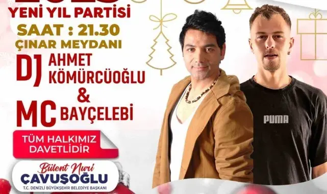 Denizli yeni yıla coşkuyla girecek