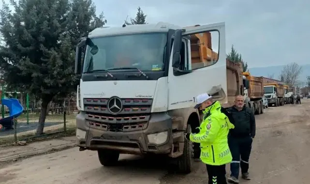 Gölbaşı'nda ağır tonajlı araçlara denetim