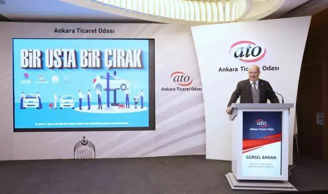 ATO Başkanı Baran: "'Bir Usta, Bir Çırak Projesi' kapsamında yetiştirilen nitelikli işgücünün mesleğin gelişimine öncülük edeceğine inanıyorum"