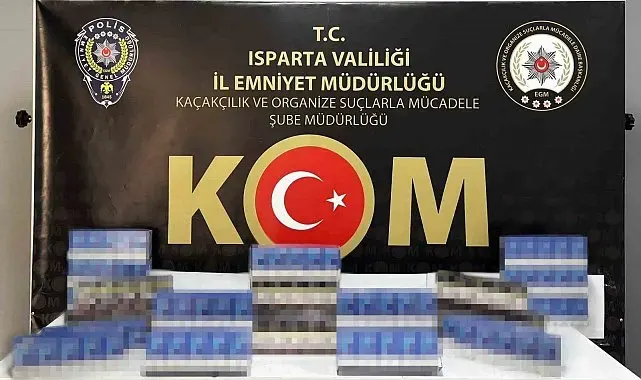 Isparta'da 300 paket kaçak sigara ele geçirildi