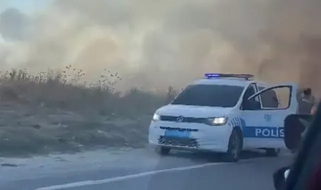 Otluk alanda çıkan yangın itfaiyenin müdahalesiyle söndürüldü