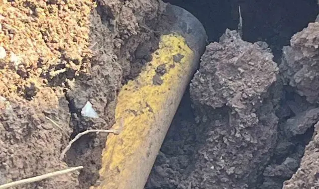 Posof'ta toprak kayması doğalgaz hattına zarar verdi