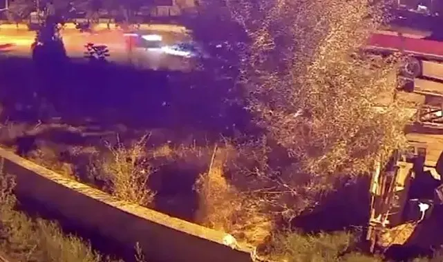 Damatlık giymeye hazırlanırken kefen giyen gencin kazası kamerada