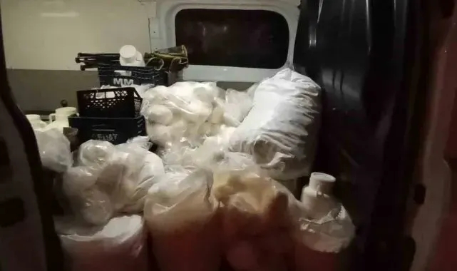 Bingöl'de hijyen kurallarına aykırı taşınan peynir ve tereyağı ele geçirildi