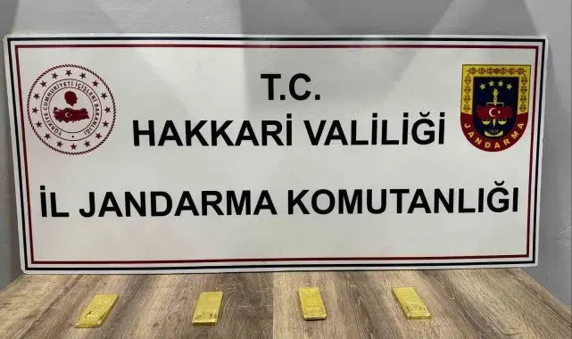 Hakkari'de 4 kilo külçe altın ele geçirildi