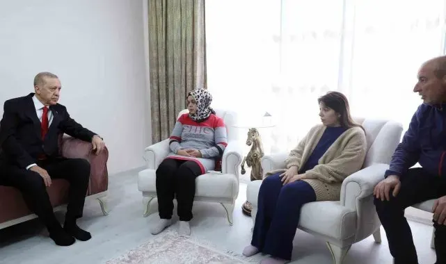 Cumhurbaşkanı Erdoğan'dan patlamada ölen işçilerin ailelerine ziyaret