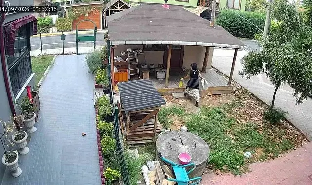 Hırsızlık avı kamerada: Bahçeleri tek tek gezip tava, tüp, yağ ne varsa çaldılar