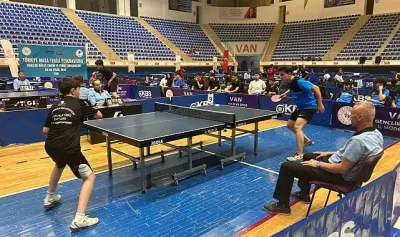 Van'da 20 ilin katılımıyla masa tenisi heyecanı