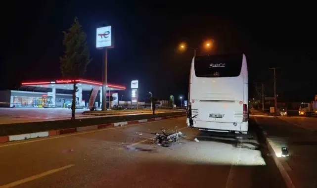 Çan'da otobüs ile motosikletin karışığı kazada ağır yaralanan çocuk hayatını kaybetti