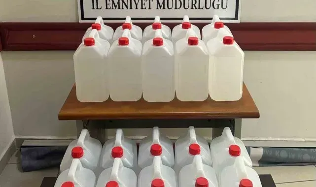 Sinop'ta Çengel Operasyonu: 100 litre etil alkol ele geçirildi
