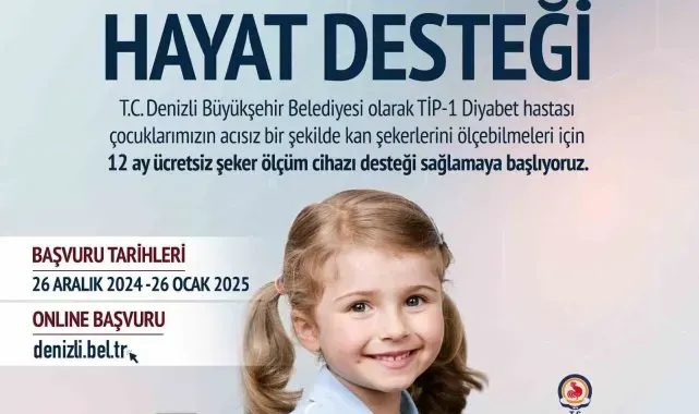 Denizli Büyükşehirden diyabetli çocuklara cihaz desteği