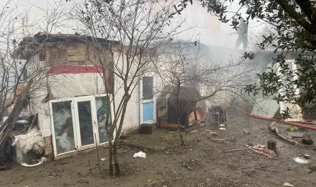 Ergene'de ev yangını