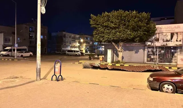 Kuvvetli fırtına ağaçları yerinden söktü, çatıları uçurdu