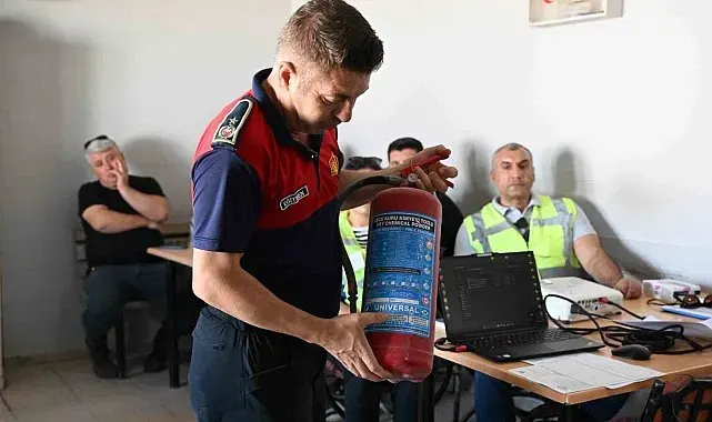 Manisa Büyükşehir Belediyesi personeline nefes kesen tatbikat