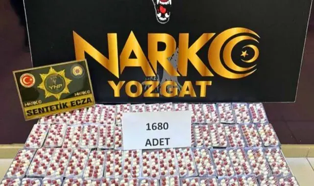 Yozgat'ta şüpheli şahsın üzerinden bin 680 adet uyuşturucu hap çıktı