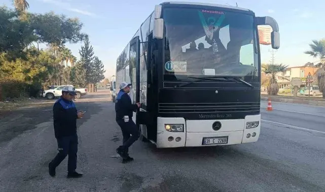 Hatay'da toplu ulaşım araçlarında sıkı denetim