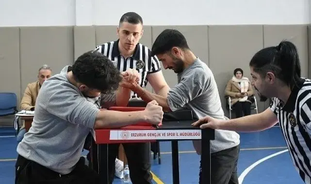 Erzurum'da bilekler yarıştı