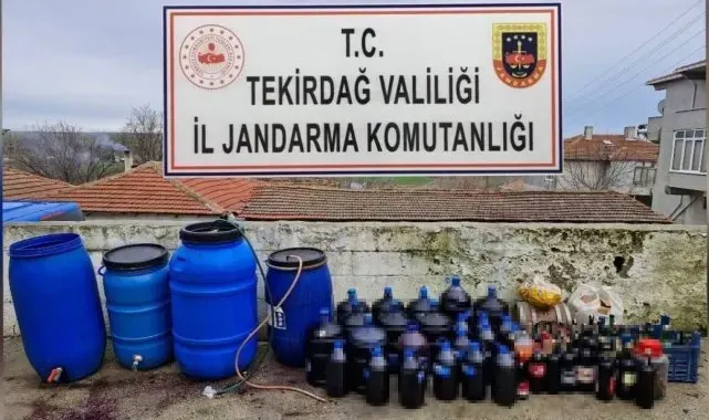 Tekirdağ'da yılbaşı öncesi kaçak alkol operasyonu: 2.5 ton sahte içki ele geçirildi