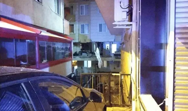 Ümraniye'de korkutan patlama: Evin duvarı yıkıldı