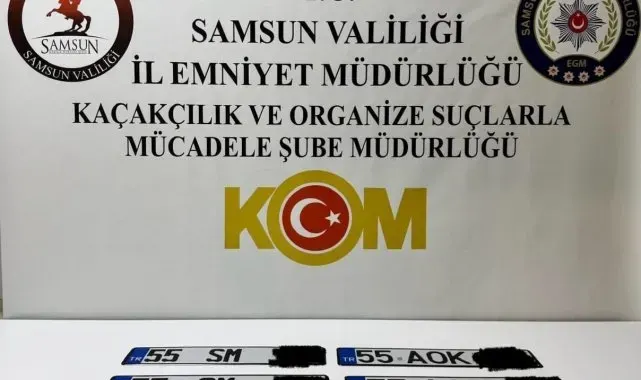 Samsun'da sahte plakayla yakalanan 2 kişi gözaltına alındı