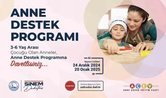 Üsküdar'da "Anne Destek Programı" başlıyor