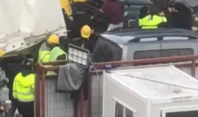 Esenyurt'ta tır sürücüleri arasında yol vermeme tartışması çıktı
