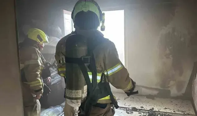 Bandırma'da sobadan çıkan yangın kısa sürede söndürüldü