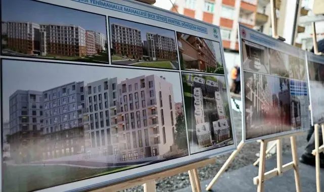 Bağcılar'da kentsel dönüşüm kapsamında yıkılan Ece Sitesi'nin temeli atıldı