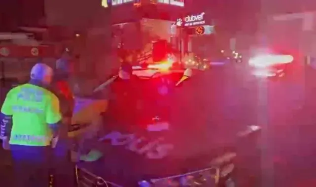 Çekmeköy'de polis aracına çarpan sürücü ve yakınları ile polis ekipleri arasında arbede