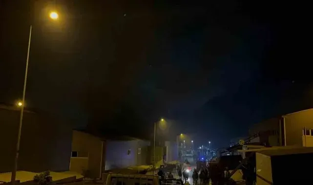 Hatay'da mobilya fabrikası alevlere teslim oldu