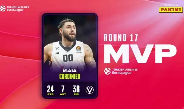 THY Euroleague'de 17. haftanın MVP'si Isaia Cordinier oldu