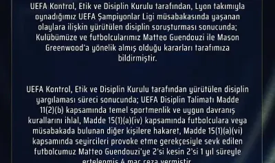 Fenerbahçe'den UEFA kararına dair açıklama