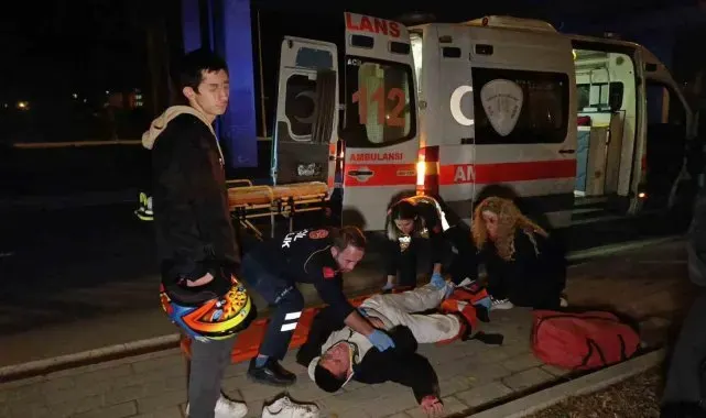 Kullandığı motosikletle sürüklenip ölümden döndü, acıyla feryat etti