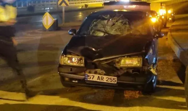 Sinop'ta otomobilin çarptığı yaya ağır yaralandı