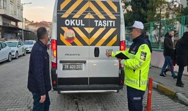 Kırklareli'nde okul servisleri denetlendi