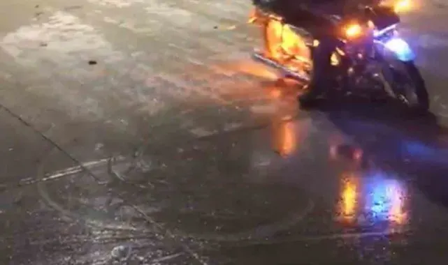 Akaryakıt istasyonunda drift yapan sürücü ve motosiklet sahibine ceza yağdı