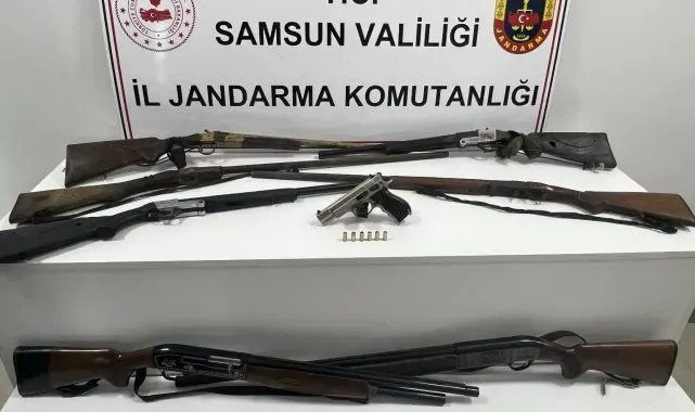 Jandarma 7 ruhsatsız tüfek ele geçirdi