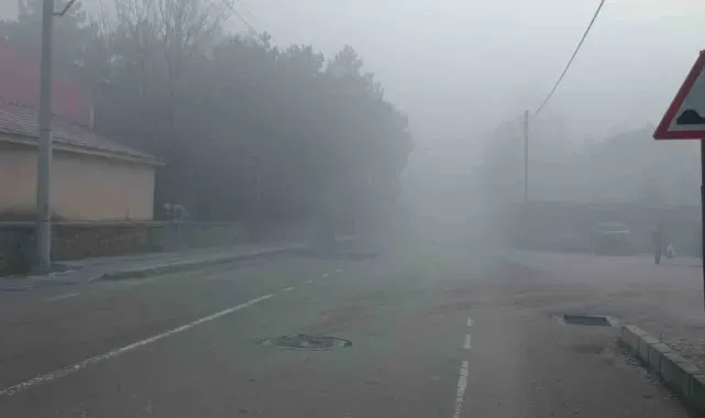 Afyonkarahisar'da sisli hava etkili oldu