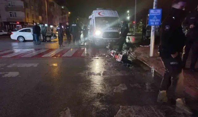 Polisten kaçan motosikletli kaza yaparak yaralandı