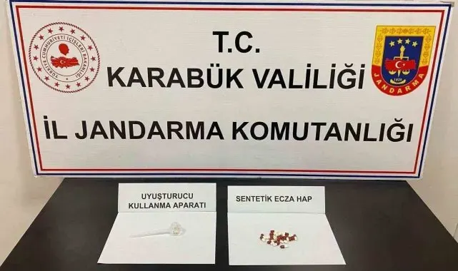 Karabük'te 20 adet sentetik ecza hap ele geçirildi
