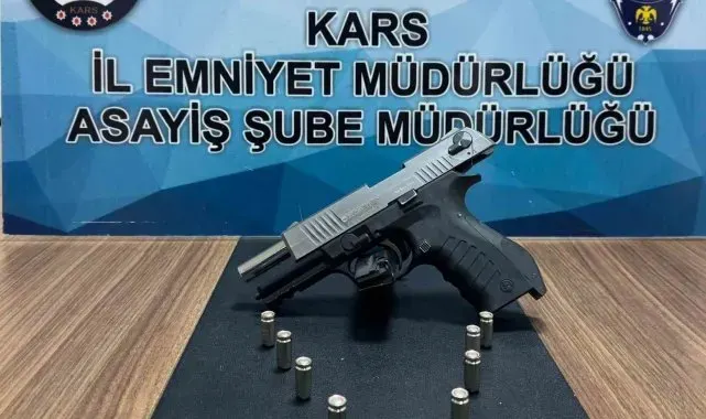 Kars'ta silah ele geçirildi