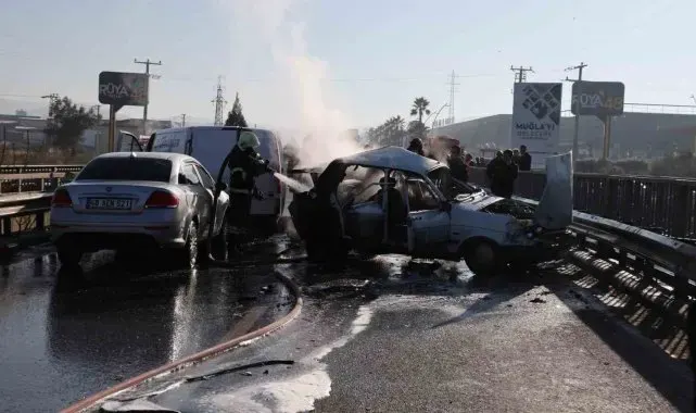 Muğla'da zincirleme kaza: 1'i ağır 7 yaralı