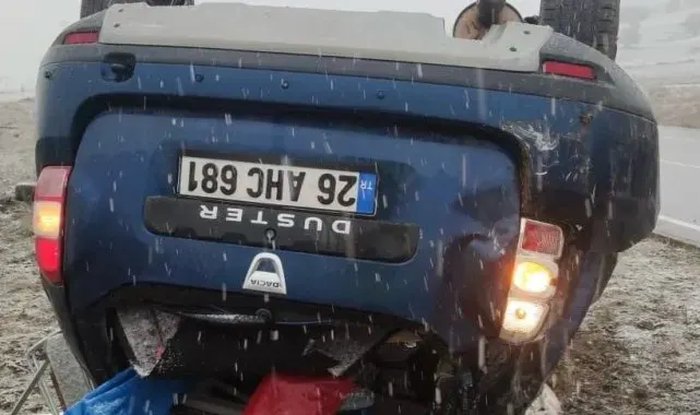Takla atan araçta 1 kişi yaralandı