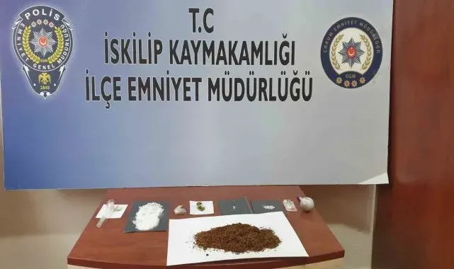 Çorum'da uyuşturucuyla yakalanan 2 kişi gözaltına alındı